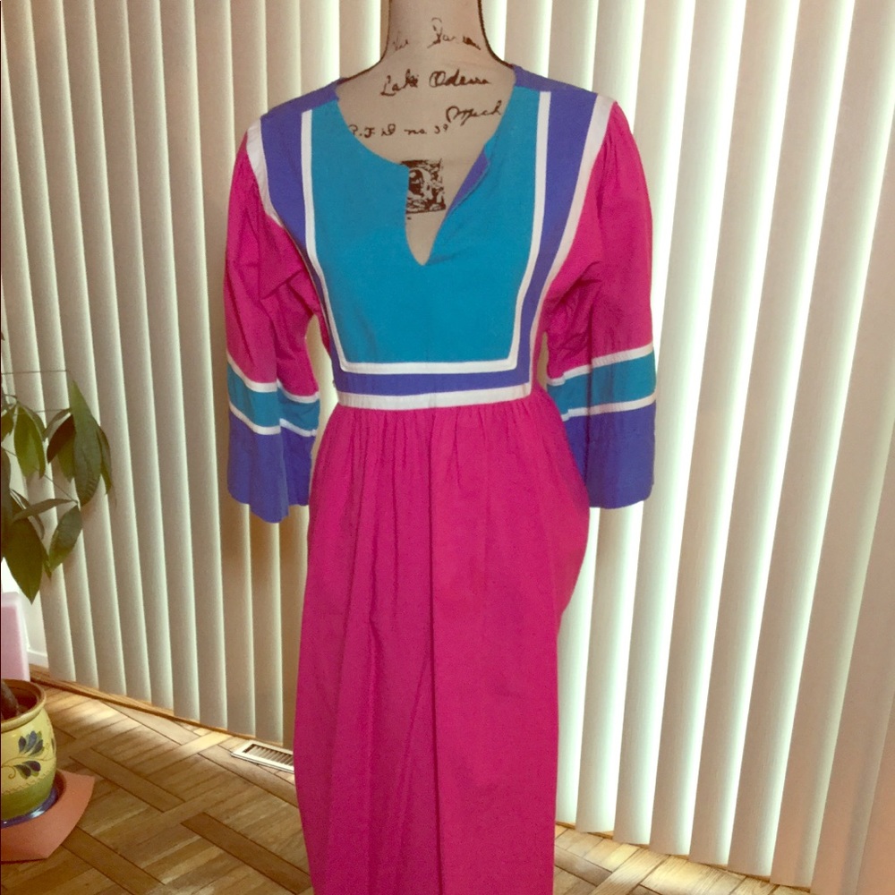 Linen summer swimming pool party dress or coverup